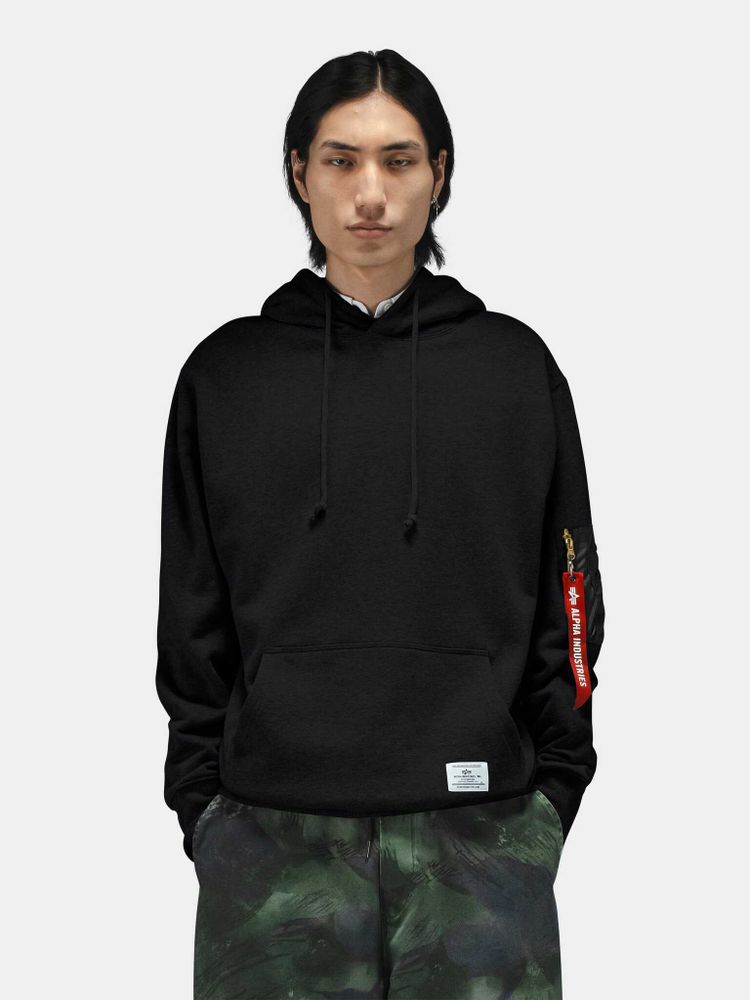 Толстовка Alpha Industries Utility Pocket Hoodie Black (Черный)