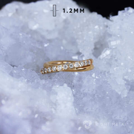 Кликер Weave Crystal PVD Yellow 1.2мм