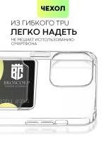 Чехол BROSCORP для Apple iPhone 15 Pro Max (арт.IP15PROMAX-TPU-POCKET )
