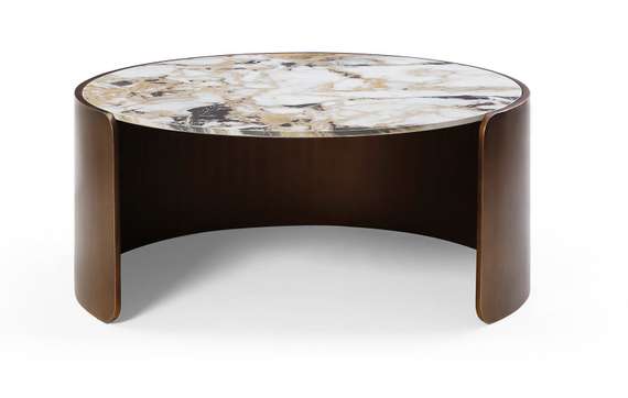 Журнальный столик Savoy Ø90х40 см, белая керамика