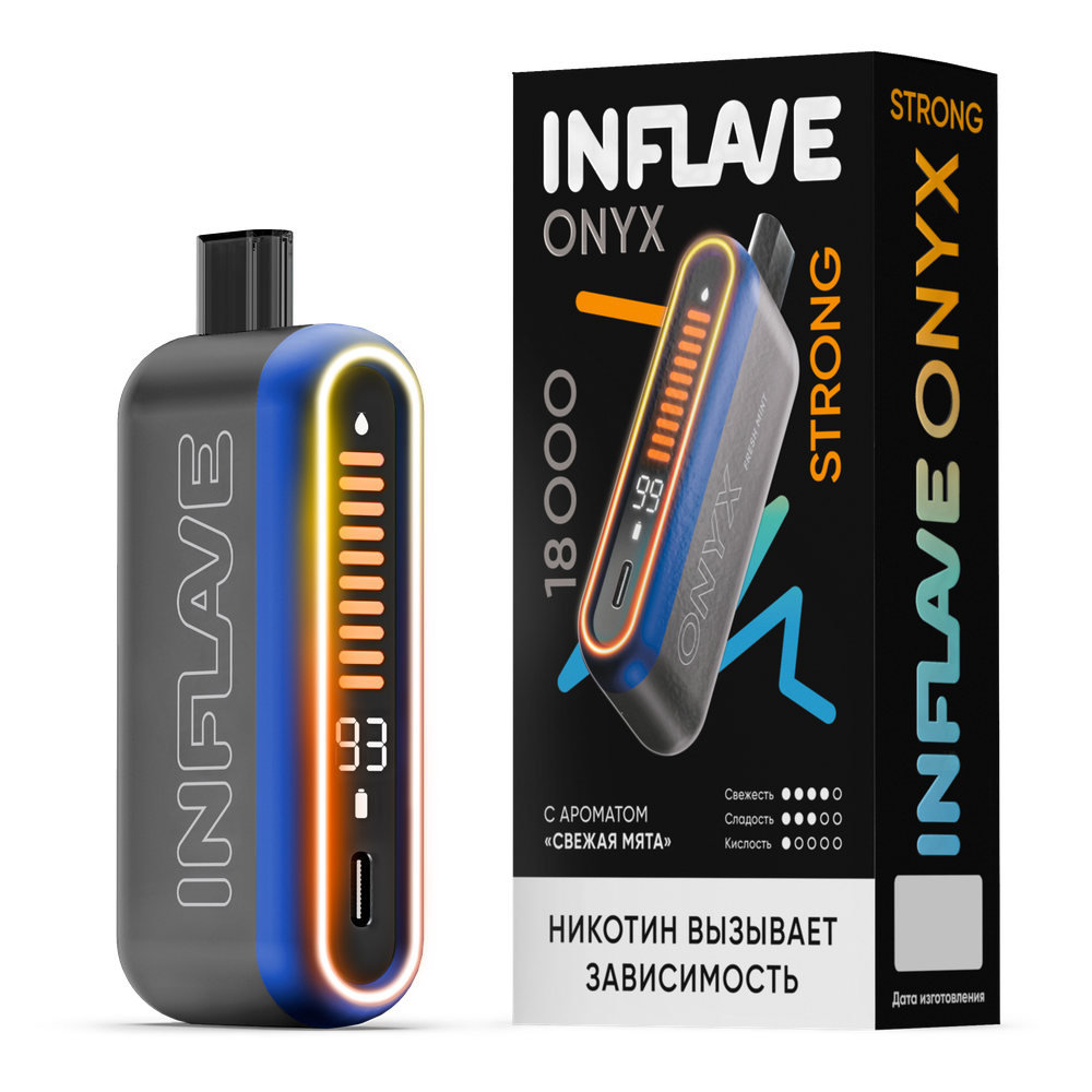 Inflave Onyx Strong Свежая мята 18000 затяжек 20мг (2%)