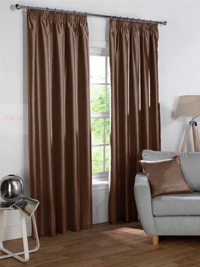 Silky (шоколадный). Шторы из люкс-сатена однотонного.