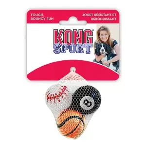 Игрушка для собак KONG Air Sport "Теннисный мяч" очень маленький (в упаковке 3 шт) 4 см без пищалки