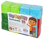 Выдувка. Кубики тактильные 12 эл (7 см) (Т-Ц)