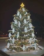 Макушка - звезда на елку «Роза ветров» из стеклонити