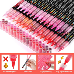 NICETY акриловые маркеры 1-5 мм, 32 шт, Red