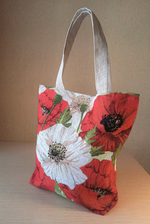 Гобеленовая сумка Красные и белые маки (39х39х12)