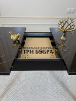 Кухонный раздвижной стол "Модерн", черный мрамор