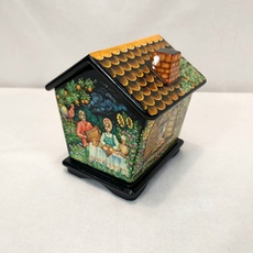 Шкатулка "Чайный домик" с ручной росписью