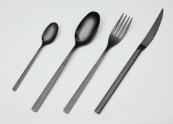 Набор столовых приборов на 6 персон 24 предмета Belo Inox Capri черный