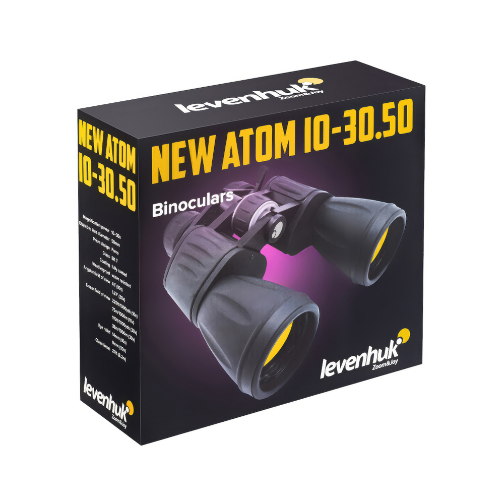 Бинокль Levenhuk New Atom 10–30x50