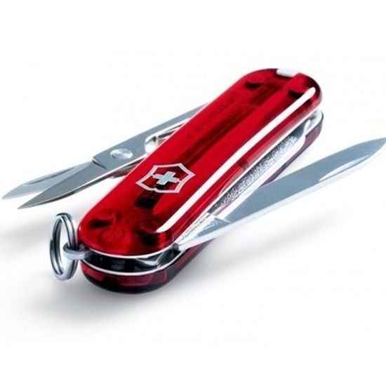 Ножи Victorinox Мод. Signature 0.6225.T красный полупрозрачный(58мм) - 7 функций