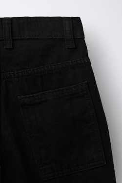 ZARA ДЖИНСОВЫЕ ШОРТЫ, ЧЕРНЫЙ