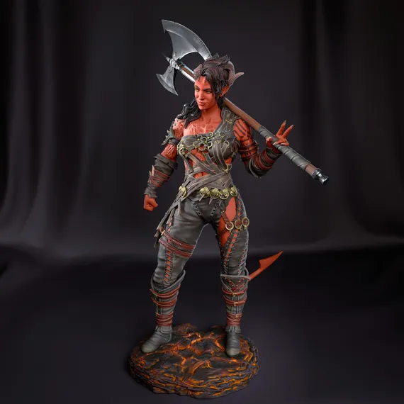 Karlach big Axe - Baldur&#39;s Gate 3