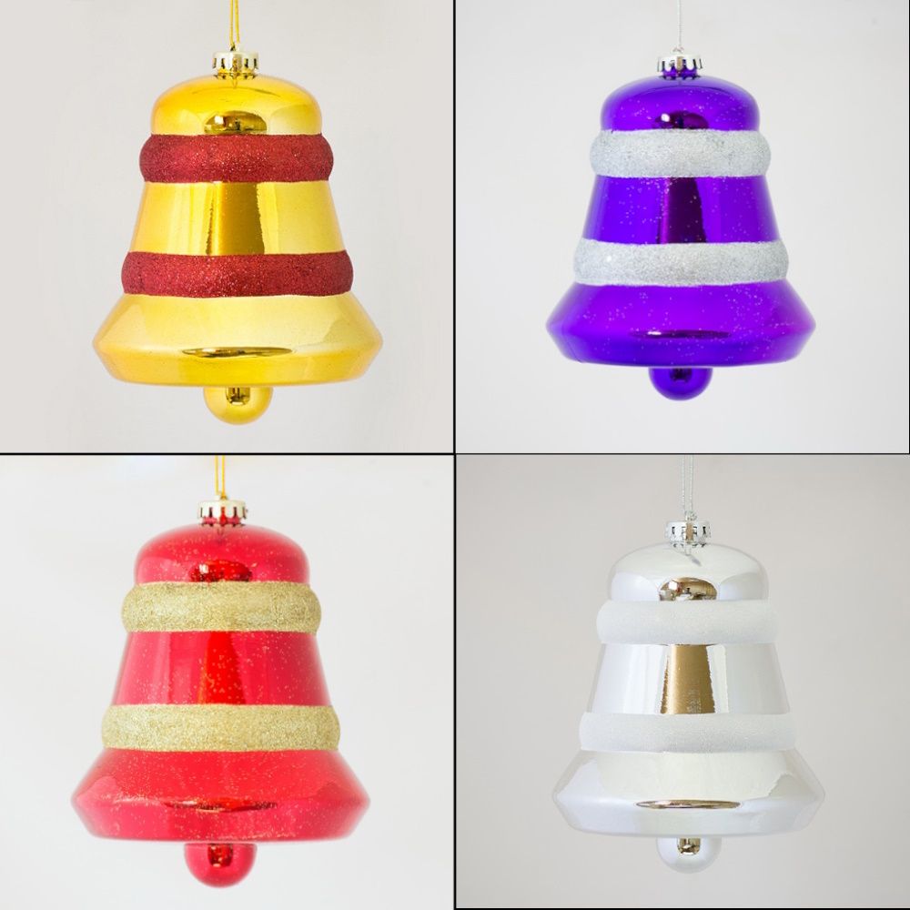 Большая елочная игрушка "Колокольчик объемный"