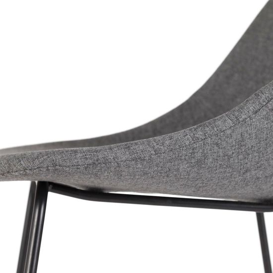 Барный стул Vivid Soft металлический сиденье серая ткань