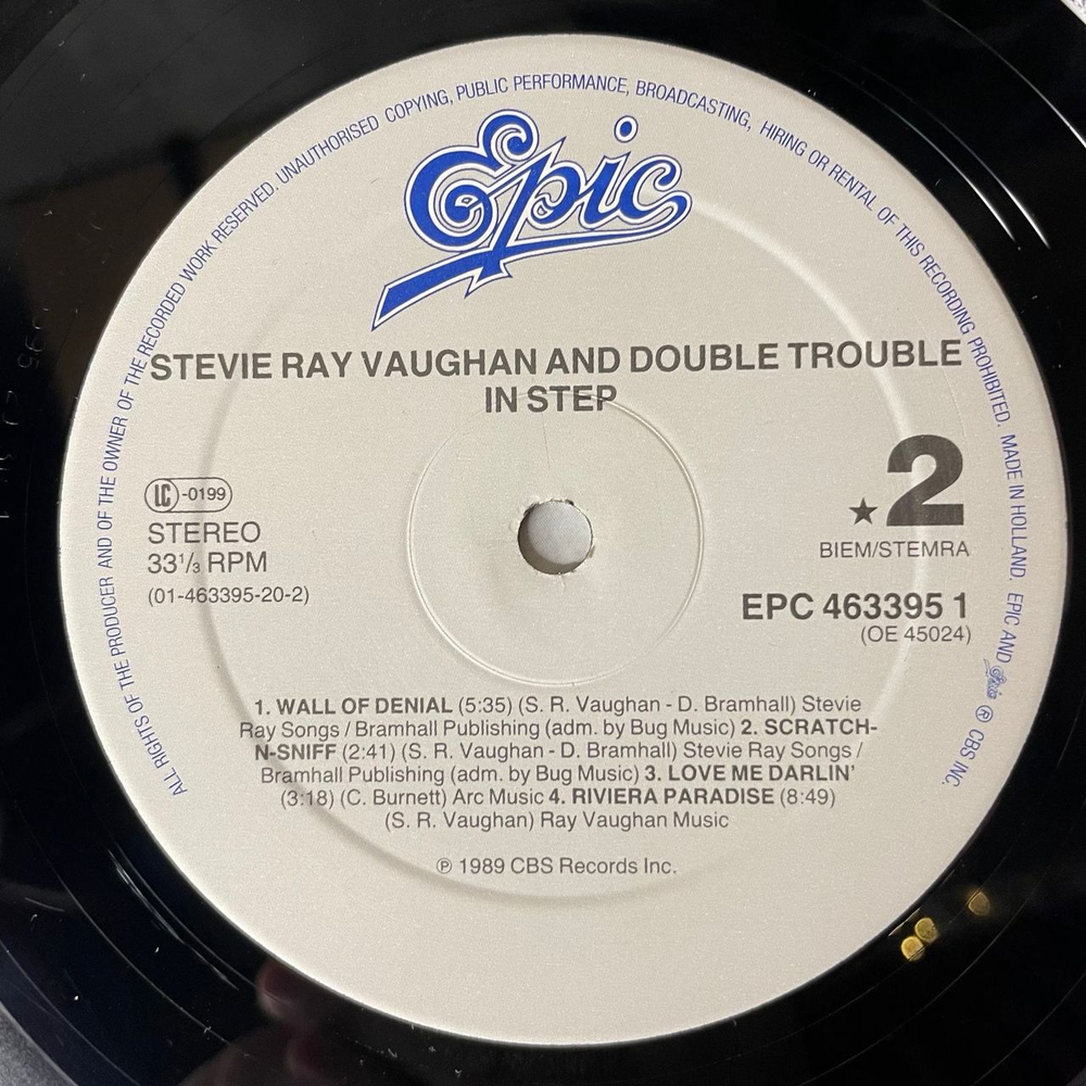 Винтажная виниловая пластинка LP Stevie Ray Vaughan And Double Trouble, In Step (Нидерланды 1989)