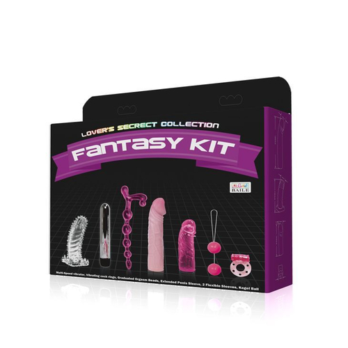 Вибронабор Baile Fantasy Kit 7 в 1, вибратор 17 см