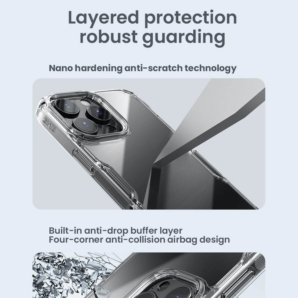 Прозрачный чехол от Nillkin для смартфона iPhone 16 Pro Max, серия Nature TPU Pro Case