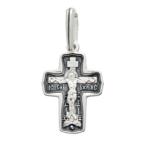 Крест из серебра/Частичное чернение/С подвижным ухом/Лука Крымский