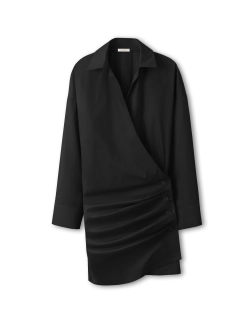 Платье-рубашка со складками