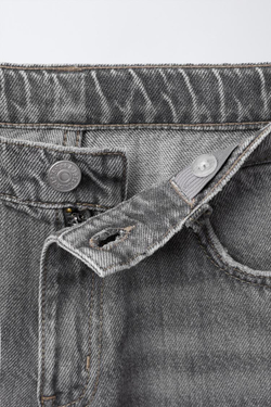 ZARA ДЖИНСЫ СВОБОДНОГО КРОЯ, МЯГКИЙ СЕРЫЙ