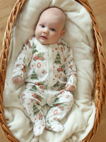 Комбинезон на кнопках "Пингвины и елочки "