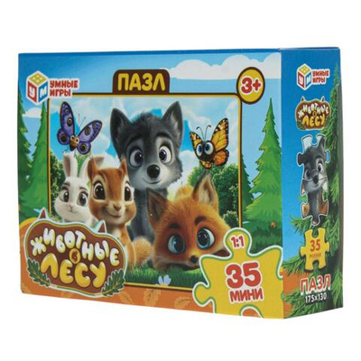 Пазл 35эл. "Животные в лесу" 4630395053785 (Умные игры)