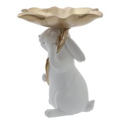 GAEM Фигурка декоративная "Заяц" с подносом, L17,5 W17,5 H20,5 см