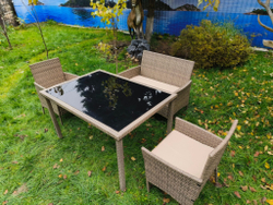 Комплект мебели из искусственного ротанга Анкор Lunch Set Greige