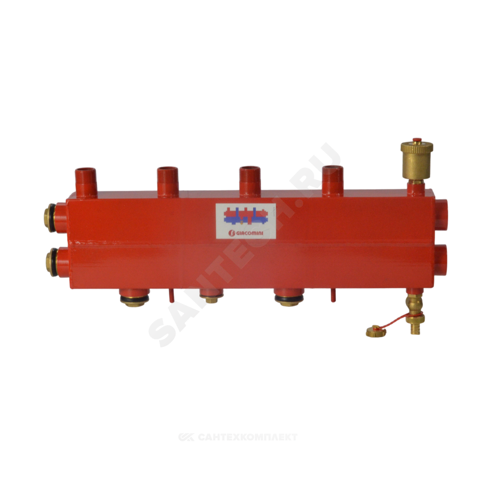 Коллектор котельной сталь 1 1/4" ВР на 3 контура 1" НР R586SEP Giacomini R586SEY03