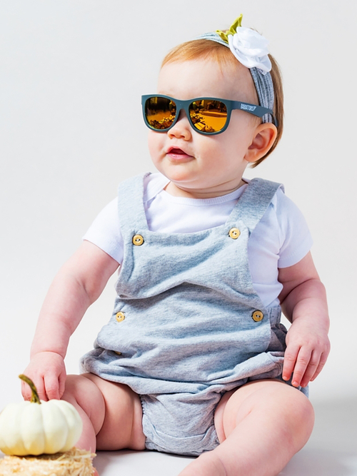 С/з очки Babiators Blue Series Polarized Navigator. Островитянин (The Islander). Серые. Оранжевые зеркальные линзы