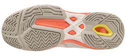 Женские теннисные кроссовки Mizuno Wave Exceed Light 2AC - snow white/fusion coral/spring