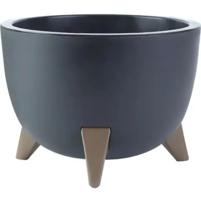 Кашпо для цветов пластиковое 4,5л d-25см «Грация» Антрацит