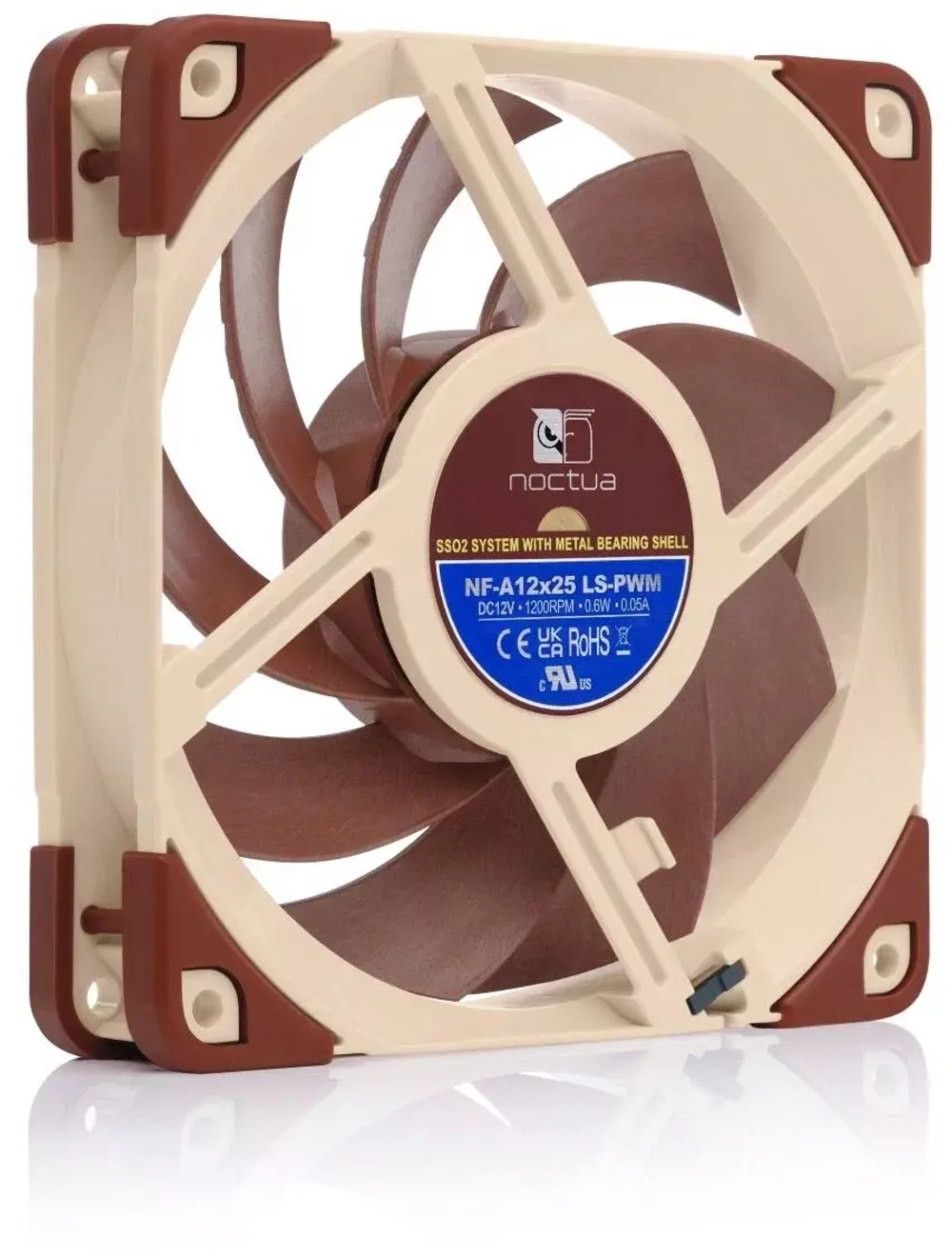 Вeнтилятор для корпуса Noctua NF-A12x25 LS-PWM (NF-A12x25 LS-PWM) - 120mm 1 1200 об/мин, 12.1 дБ, 4-pin PWM