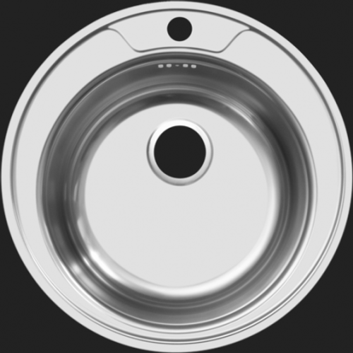 Мойка для кухни круглая D490 0.8мм/г180мм SMS