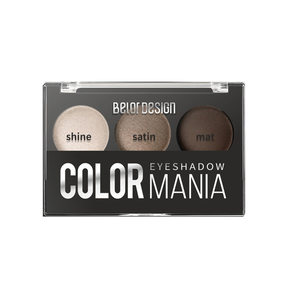 Belor Design Smart Girl Тени для век COLOR MANIA тон 034 кремовый серый