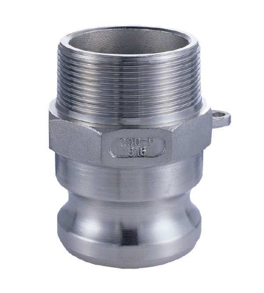 Кулачковое соединение (камлок) тип F, ниппель с наружной резьбой BSP 1 (нерж.) POWERMASTER
