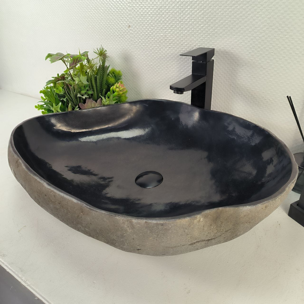 Раковина из речного камня RS-65032 63*47*16 0856
