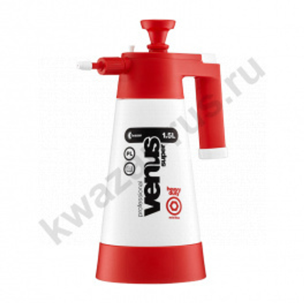 KWAZAR Heavy duty ACID Venus Спреер накачной для кислот pH 1-4, красный 1.5 л