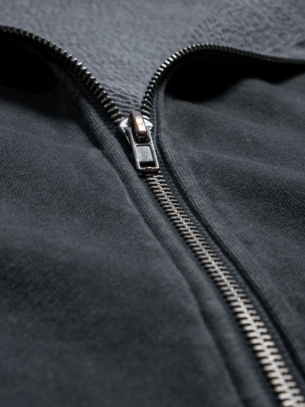 Худи Hardlunch Logo на молнии garment dye темно-серый