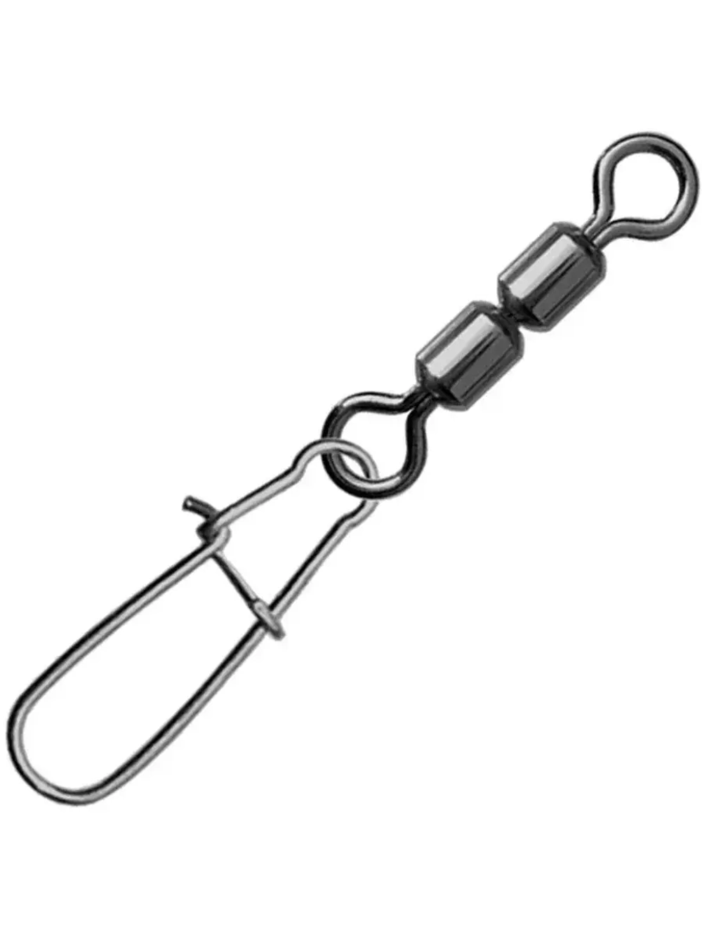 Карабин с вертлюгом для рыбалки SY-3033 №06 2 упк. по 8 шт.