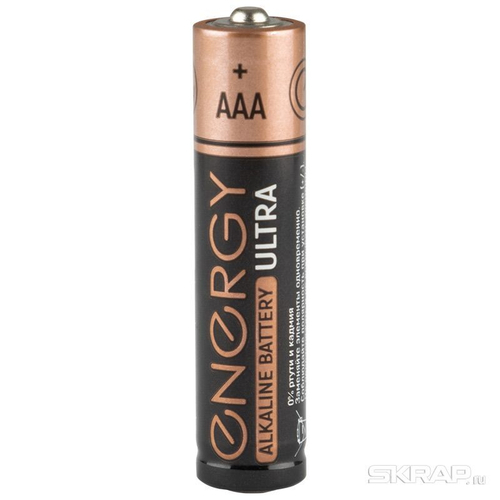 Батарейка алкалиновая Energy Ultra LR03/4B (AAA) (4шт на блистере) (104406)