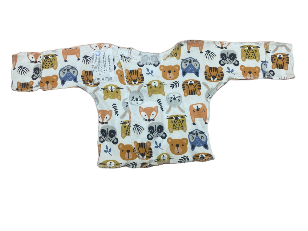 Распашонка с кнопкой на плече из интерлока (100% хлопок) на рост 62 см