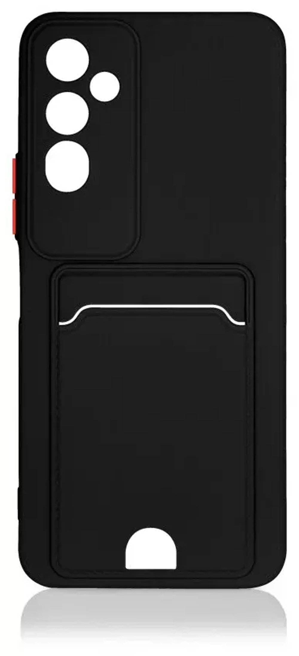 Силиконовый чехол с отделением для карты для Tecno Pova 4 DF (black)