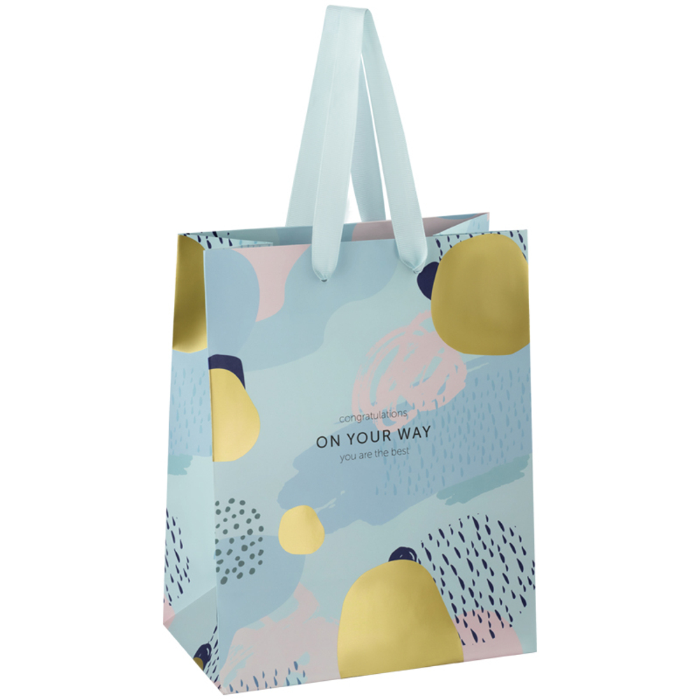 Пакет подарочный 18*23*10см MESHU "Abstract pattern", отд. фольгой, матовая ламинация И