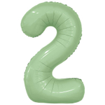 Шар фольгированный Цифра 2 101 см (Зеленый)