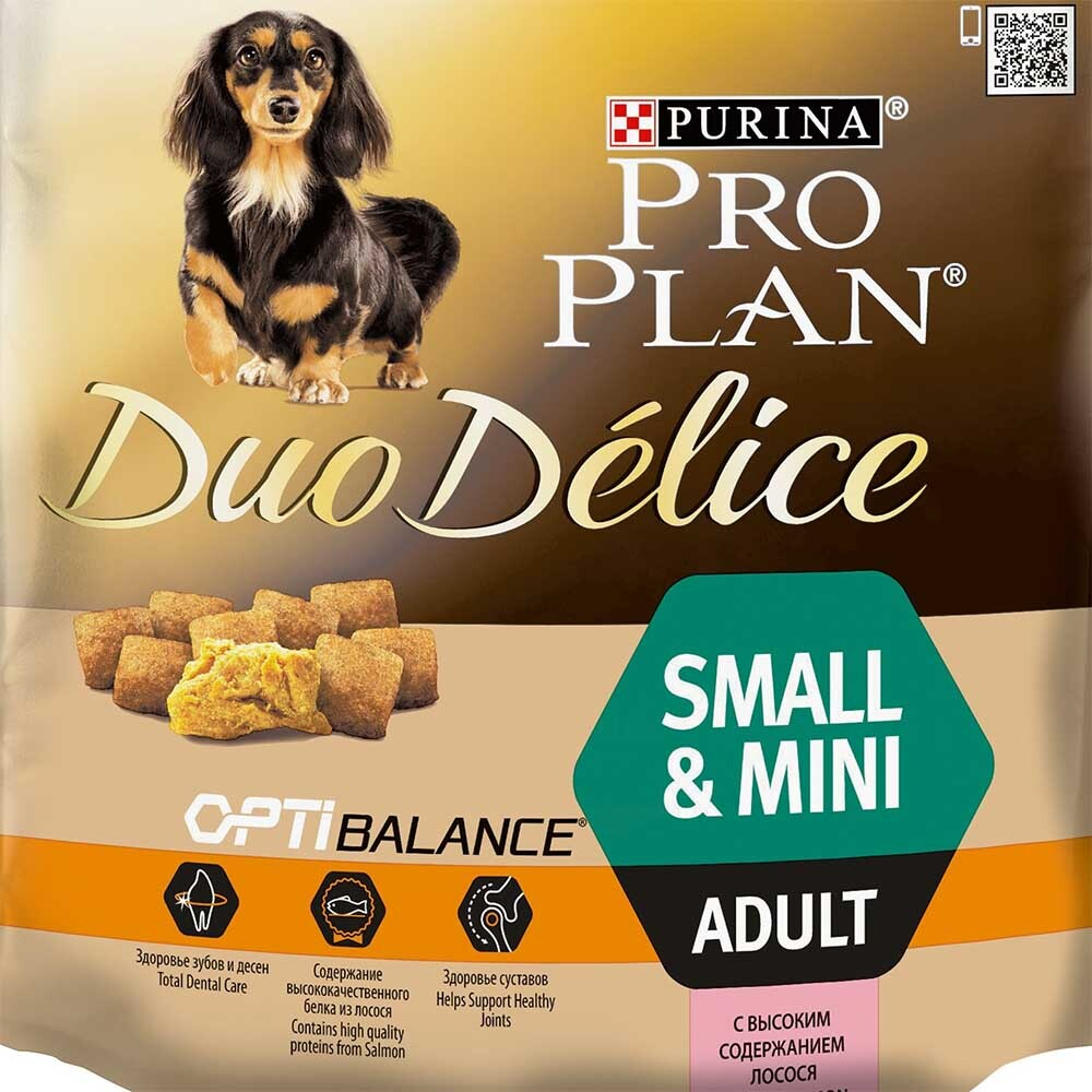 Pro Plan Duo Delice Small&Mini Salmon - сухой корм для собак мелких пород (лосось/рис)