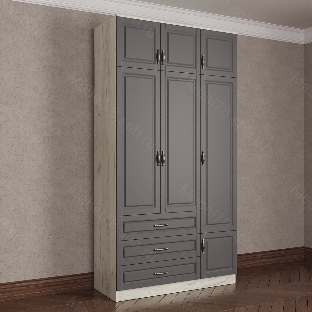 Шкаф распашной с антресолью 3/7 (мадес)