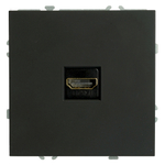 Розетка HDMI 2.0 Type A (механизм), серия Эмили, STEKKER, RST00-5118-05, черный уголь, soft touch 50171